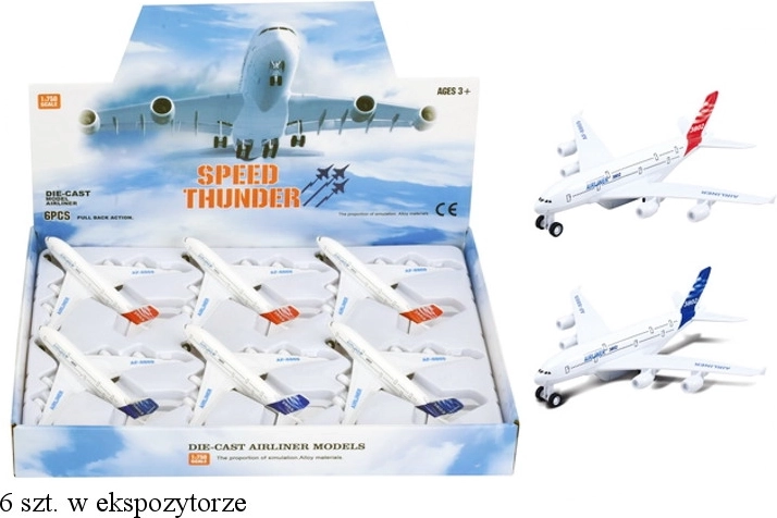 Metallflugzeug mit Aufziehantrieb – Spielzeug für Kinder