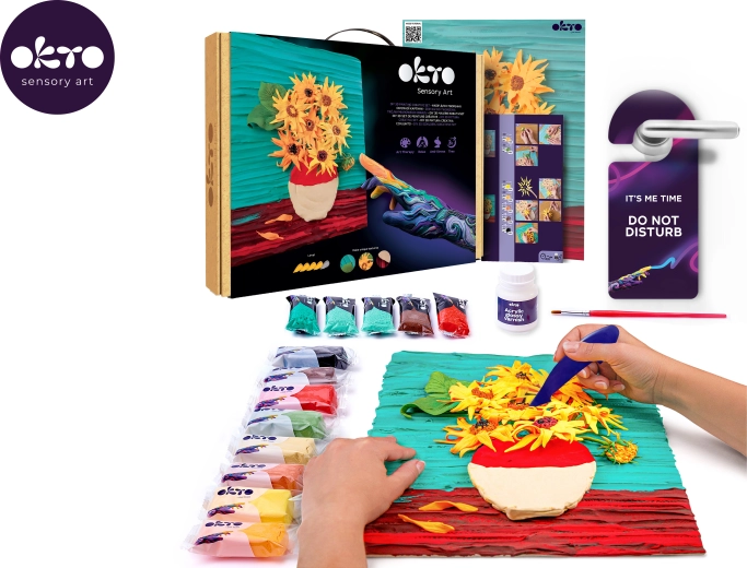 OKTO Sensory Art Kreativset Sonnenblumen 30 × 40 cm