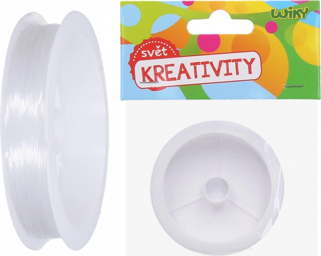 Transparentes Nylonfaden für Perlen 0,6 mm, 14 m