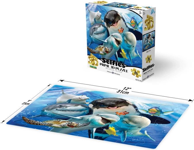 Prime 3D Puzzle Selfie im Ozean 48 Teile