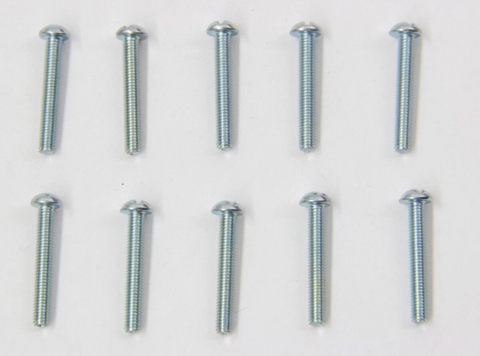 Schrauben mit Zylinderkopf M3 × 20 mm, verzinkt – 10 Stück