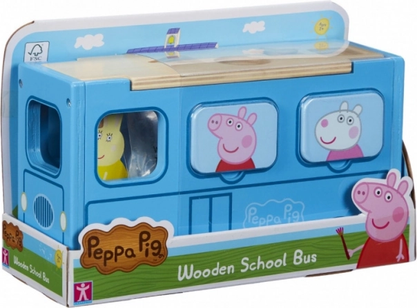Holz-Steckpuzzle Schulbus PEPPA WUTZ