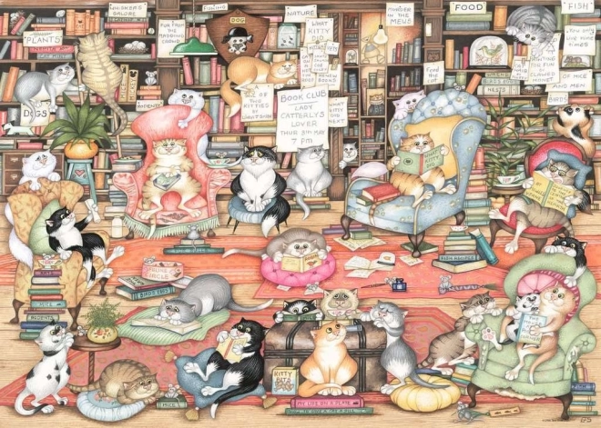 Ravensburger Puzzle Crazy Cats: Bingleys Buchclub 1000 Teile