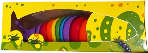 Bunte Anti-Stress-Raupe 18 cm