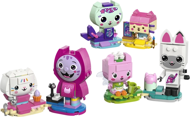 Sechs Figuren aus Gabby’s Dollhouse