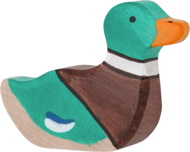 Holztiger Ente Erpel schwimmend - 1 Stück