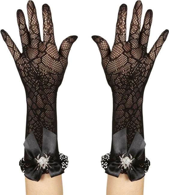 Armstulpen mit Spinnennetz-Motiv