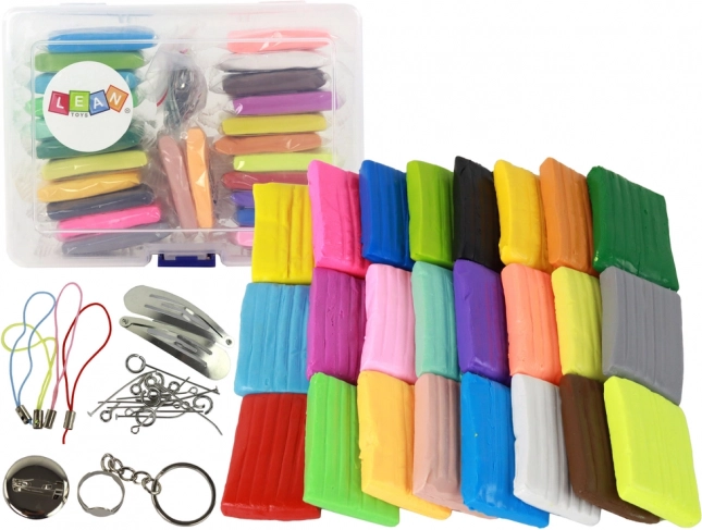 Kreativset aus Knetmasse mit 24 Farben und Zubehör