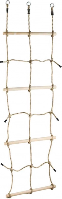 Kletternetz mit Holzsprossen für Kinder