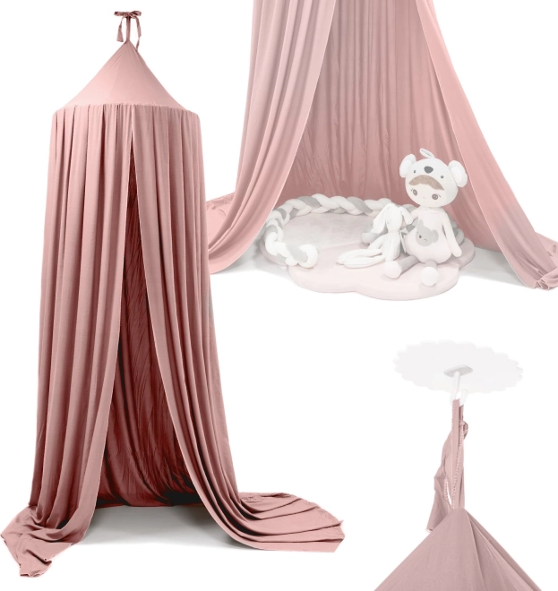 Rosa hängender Baldachin im Tipi-Stil für das Kinderzimmer