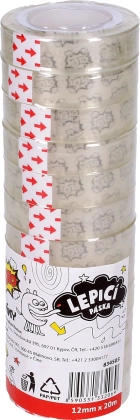 Transparenter Klebefilm 12 mm x 20 m, 12 Stk.