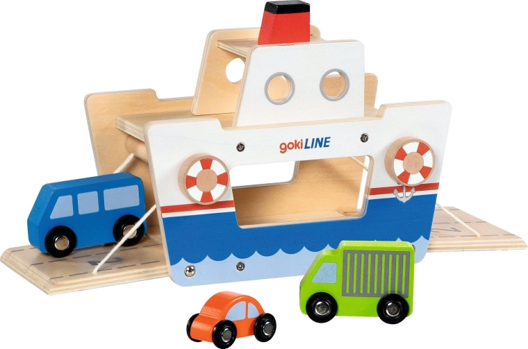 Holzfährschiff für Autos gokiLine