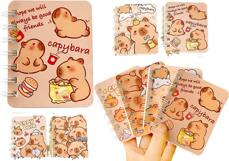 Kapibara Line Notizbuch-Set 4-tlg. A7