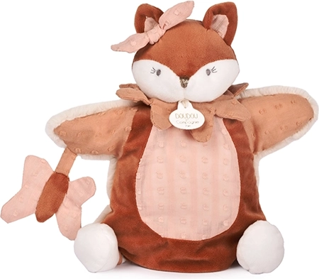 Doudou Plüsch-Handpuppe Fuchs Mina rosa 25 cm