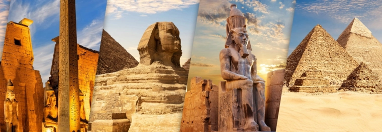Panorama-Puzzle BLUEBIRD Entdecke Ägypten: Luxor und Gizeh 1000 Teile
