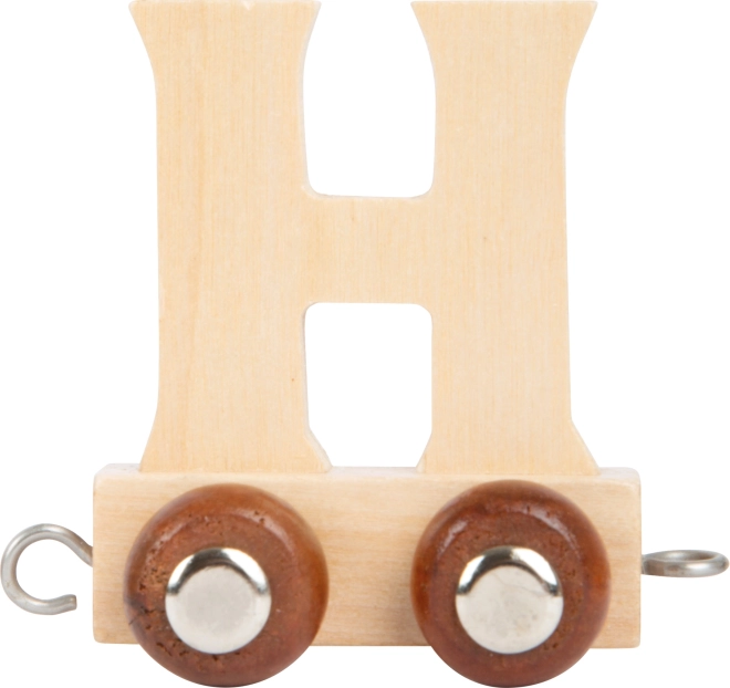 Holzwaggon mit dem Buchstaben H für Holzeisenbahn small foot