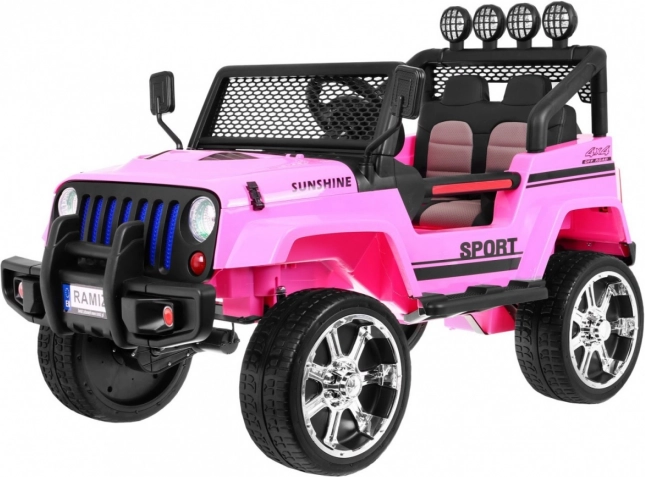 Kinder-Geländewagen Raptor Drifter 4x4 pink mit Fernbedienung, LED und MP3