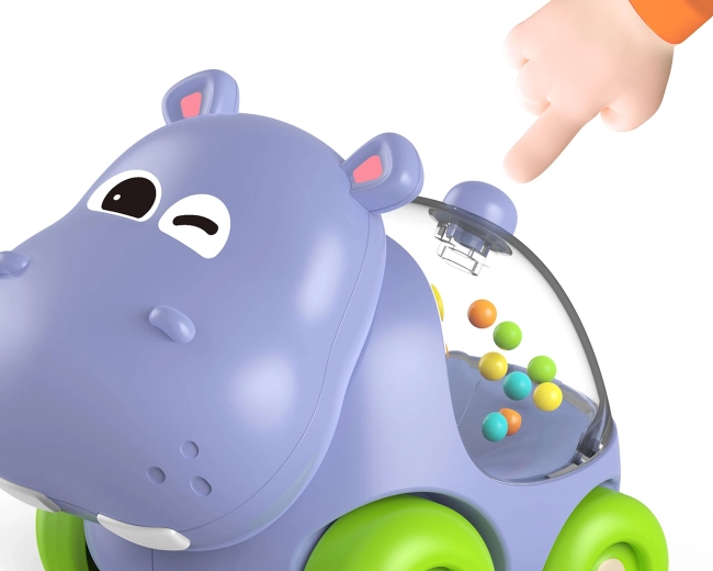 Bunte Kugeln und Rasselgeräusche