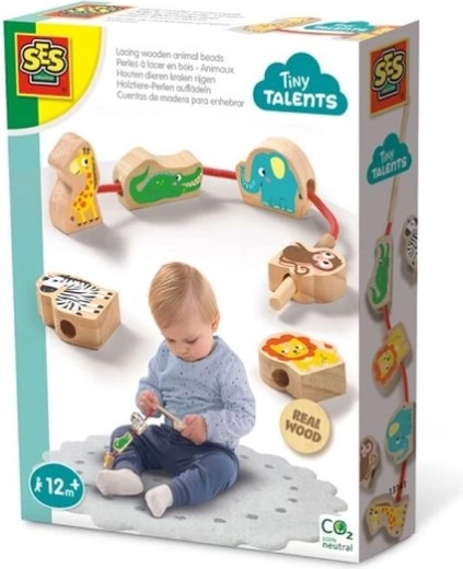 SES Creative Tiny Talents Fädeltiere aus Holz