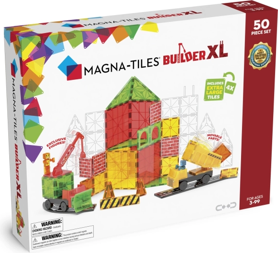 Magnetisches Konstruktionsset MAGNA-TILES Builder XL Trucks, 50 Teile