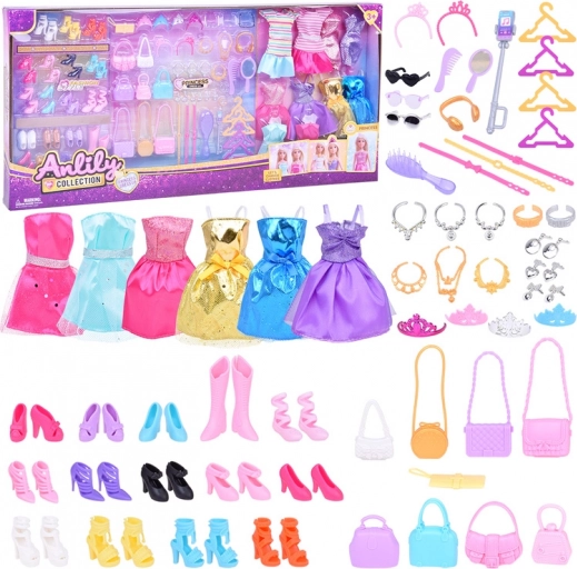 Anlily Kollektion von Kleidern, Schuhen und Accessoires für Puppen