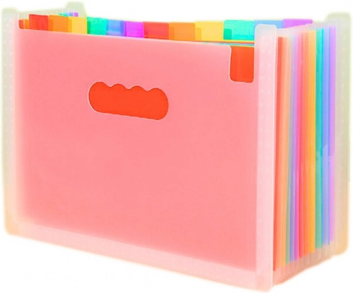 Organizer für Dokumente mit farbigen Laschen und A4-Taschen
