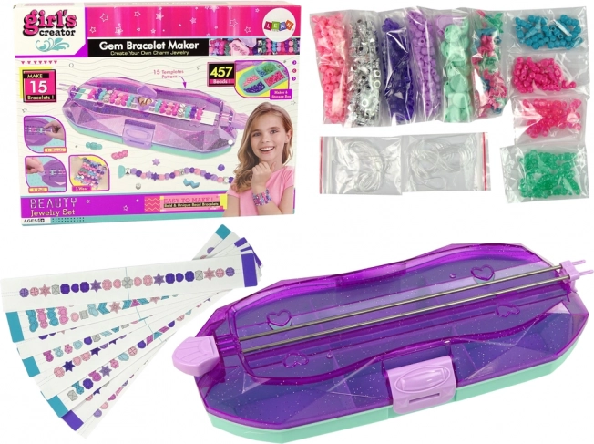 Bastelset für Armbänder bunte Perlen Kreator