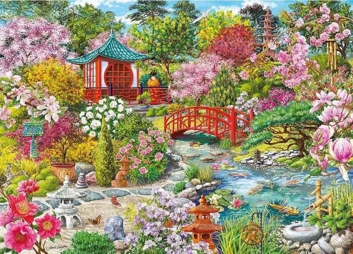 Puzzle Japanischer Garten 1000 Teile GIBSONS