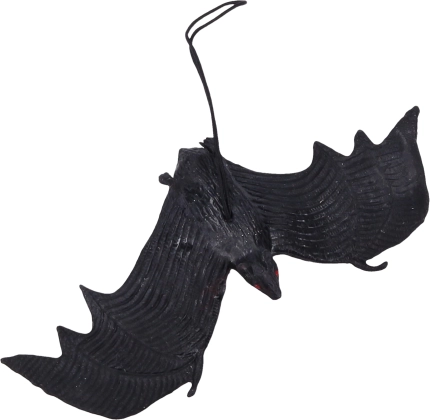 Schwarze Gummifledermaus 3+