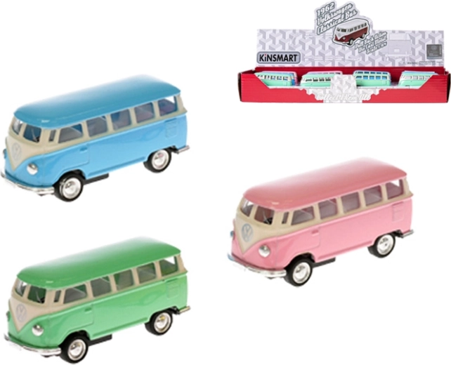 Kinsmart Metallmodell Volkswagen Bus 1962 1:64 mit Rückzugsmotor