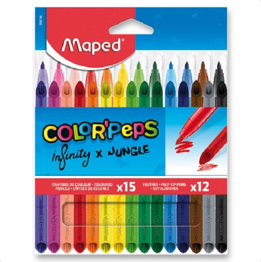 Buntstifte Maped Color'Peps Infinity und Filzstifte Color'Peps Jungle