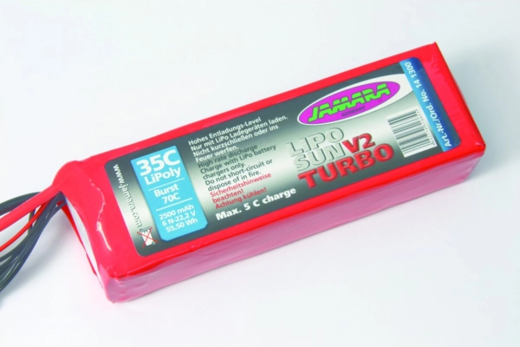 LipoSun V2 Turbo LiPo-Akku 22,2 V 2500 mAh 35C/70C mit GPR-6N-Balanceranschluss