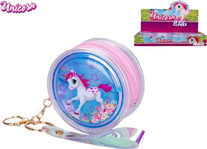 Unicorn Mini-Handtasche mit holografischem Glitzer und Anhänger