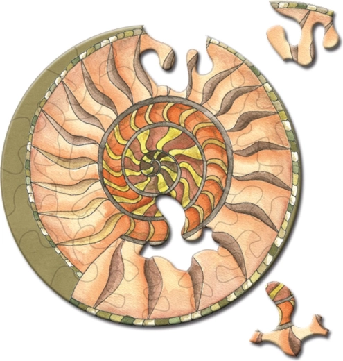 Rundes Mini-Puzzle CURIOSI Picoli – Schnecke, 33 Teile