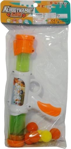 Plastikpistole mit Schaumstoffkugeln