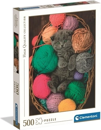 Clementoni Puzzle High Quality 500 Teile – flauschiges Kätzchen