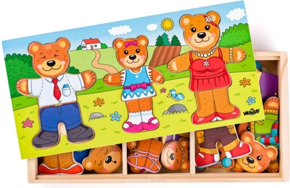 Holz-Anziehpuzzle Bärenfamilie