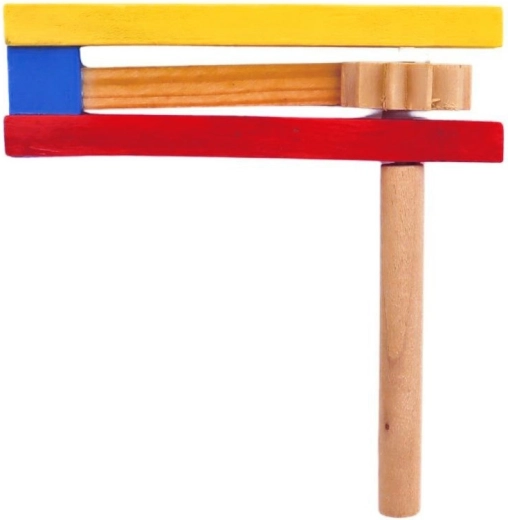 Bunte hölzerne Oster-Klapper 11 cm - 1 Stück