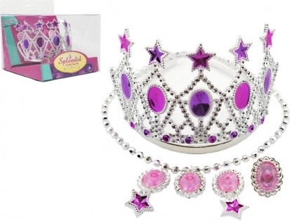 Beauty-Set mit Krone, Ohrringen und Halskette für Prinzessinnen