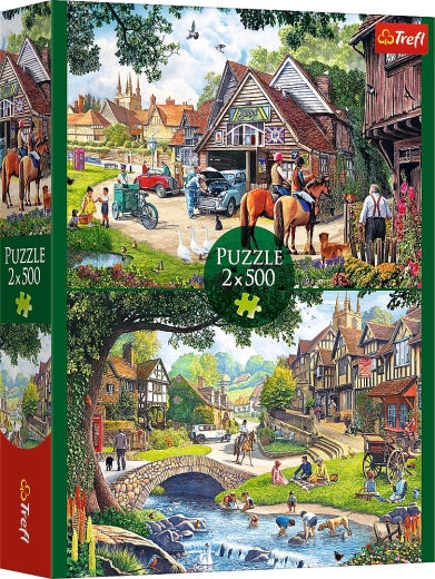 Puzzle 2x500 Idyllisches Leben