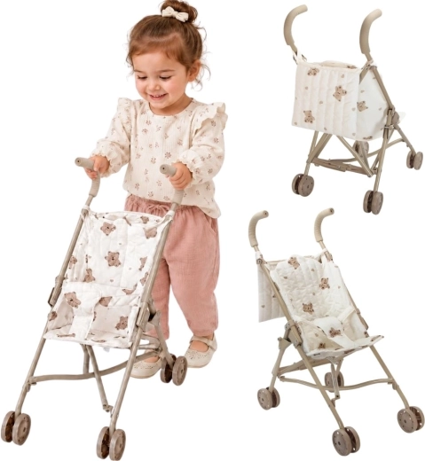 Woopie Royal Vintage-Puppenwagen mit Teddybär-Motiv