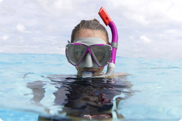 Bequemes Atmen an der Oberfläche