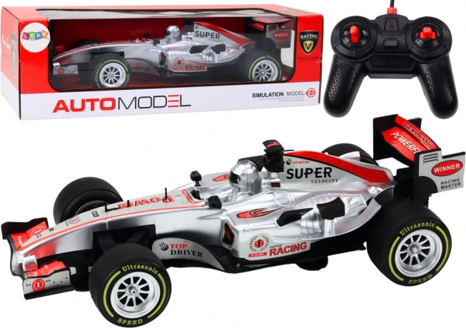 RC Rennwagen Formel 1 im Maßstab 1:12 mit Licht und Sound – silber