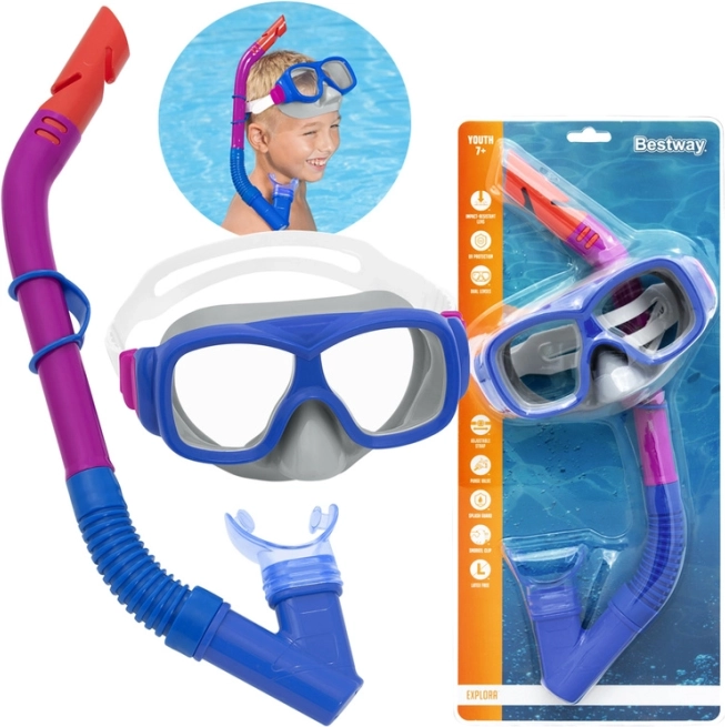 Bestway Hydro Swim Schnorchelset für Kinder 7+ – Blau
