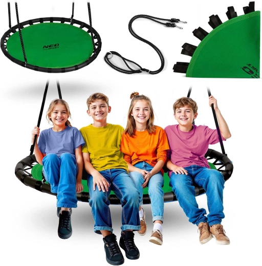 Runde Schaukel Storchennest NEO-SPORT Swingo 120 cm