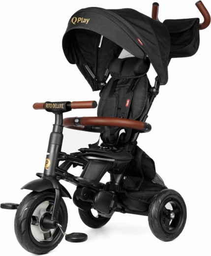 QPlay Dreirad Rito Deluxe Rubber schwarz