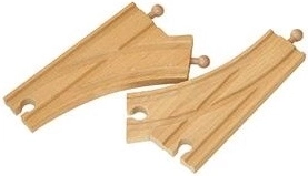 BABU Holzschiene Weiche Y 16 cm, 2 Stk.