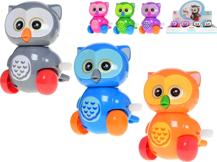 Fröhliche aufziehbare Eule aus Kunststoff für Kinder