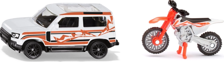 Siku Set Land Rover Defender und Motocross-Motorrad KTM 450 SX-F
