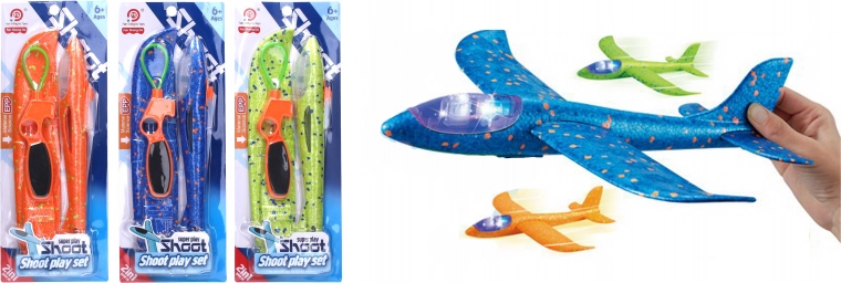 Abschuss-Flugzeug mit Lichteffekten 34 cm